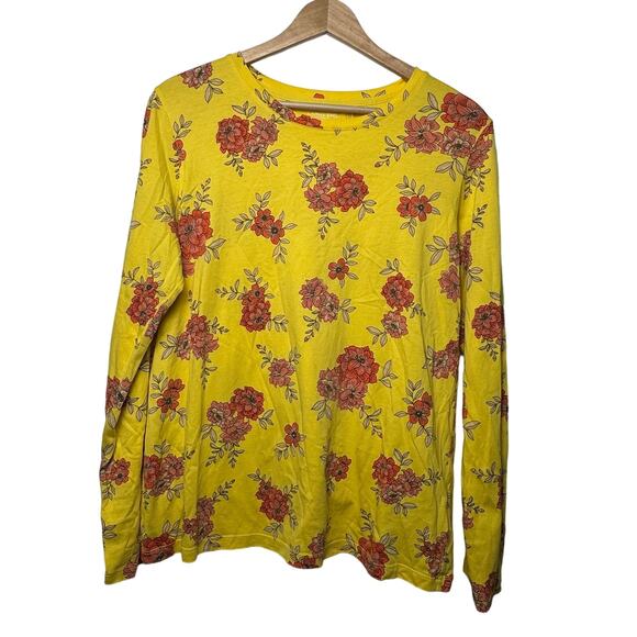 Lands' End Medium Floral Long Sleeve Top - Picture 1 of 4